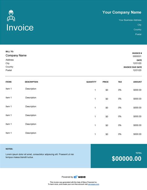 Subcontractor Invoice Template Excel
